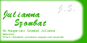 julianna szombat business card